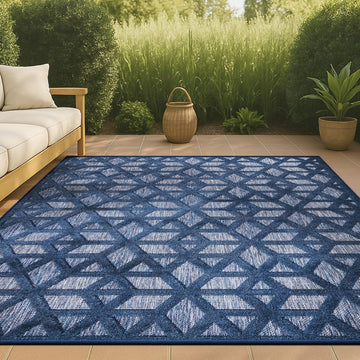 Talaia Neutral Geometric Indoor/outdoor Area Rug